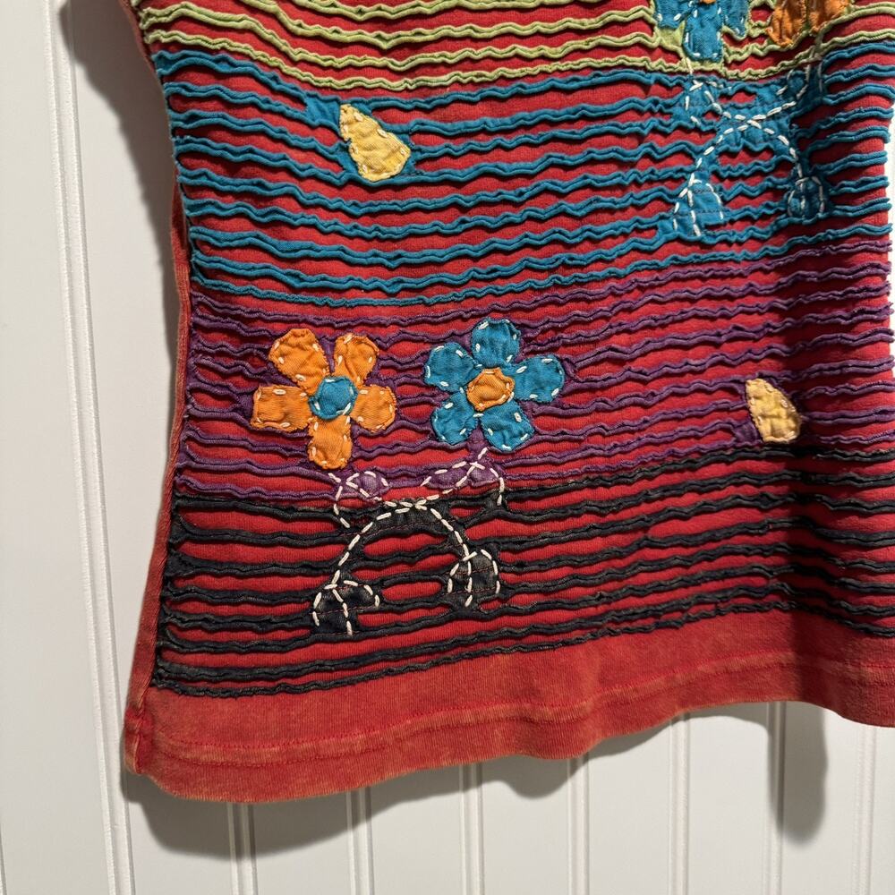 Karma Circle Tank Top Boho Hippie Festival Floral Colorful Size Small - Picture 2 of 6